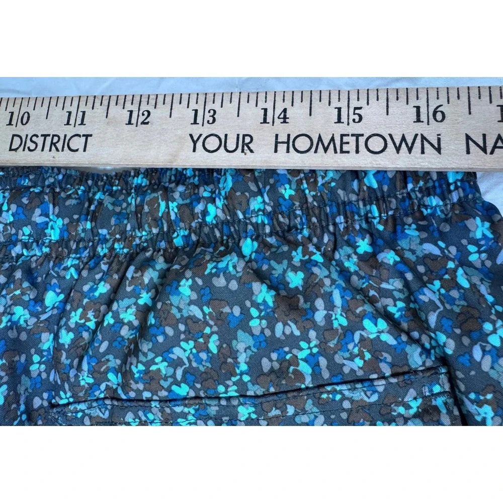 Coastal Shorts Blue Floral Beachwear Boardshorts Grey Blue Swim Size‎ L